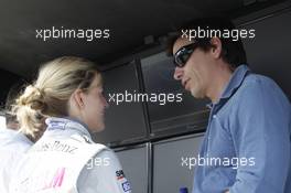 Susie Wolff (GBR), Persson Motorsport, AMG Mercedes C-Coupe with husband Toto Wolff 29.06.2012. DTM Round 5, Saturday, Nuernberg, Norisring, Germany