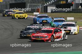 Robert Wickens (CAN) Mucke Motorsport AMG Mercedes C-Coupe and Gary Paffett (GBR), Team HWA AMG Mercedes, AMG Mercedes C-Coupe 19.08.2012. DTM Round 6, Sunday, Nuerburgring, Germany