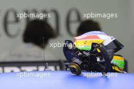 Roberto Merhi (ESP) Persson Motorsport; steering weel 29.09.2012. DTM Round 9 Saturday, Valencia, Spain