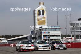 Group picture with historical DTM race cars - 02.04.2012. DTM Media Day, Hockenheim, Germany