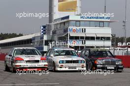 Group picture with historical DTM race cars - 02.04.2012. DTM Media Day, Hockenheim, Germany