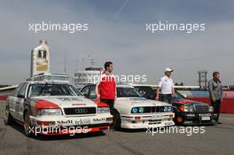 Group picture with historical DTM race cars - 02.04.2012. DTM Media Day, Hockenheim, Germany