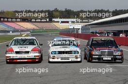 Group picture with historical DTM race cars - 02.04.2012. DTM Media Day, Hockenheim, Germany