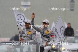 Gary Paffett (GBR), Team HWA AMG Mercedes, AMG Mercedes C-Coupe Christian Vietoris (GER) Team HWA AMG Mercedes, AMG Mercedes C-Coupe Portrait 14.07.2012. DTM Showevent, Saturday, Muenchen, Germany