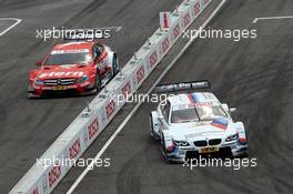 Sunday Round of 16 Martin Tomczyk (GER) BMW Team RMG BMW M3 DTM against Robert Wickens (CAN) Mucke Motorsport AMG Mercedes C-Coupe 15.07.2012. DTM Showevent, Sunday, Muenchen, Germany