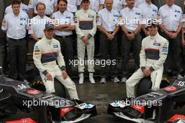 Kamui Kobayashi (JAP), Sauber F1 Team with Sergio Perez (MEX), Sauber F1 Team  16.03.2012. Formula 1 World Championship, Rd 1, Australian Grand Prix, Melbourne, Australia, Friday