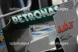 Nico Rosberg (GER), Mercedes AMG Petronas rear wing  16.03.2012. Formula 1 World Championship, Rd 1, Australian Grand Prix, Melbourne, Australia, Friday