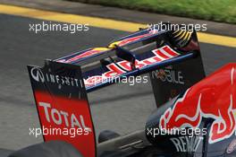Red Bull Rear wing DRS 16.03.2012. Formula 1 World Championship, Rd 1, Australian Grand Prix, Melbourne, Australia, Friday