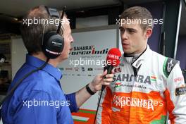 Paul di Resta (GBR), Sahara Force India Formula One Team and Martin Brundle (GBR), SKY TV 16.03.2012. Formula 1 World Championship, Rd 1, Australian Grand Prix, Melbourne, Australia, Friday