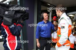 Martin Brundle (GBR), SKY TV and Paul di Resta (GBR), Sahara Force India Formula One Team  16.03.2012. Formula 1 World Championship, Rd 1, Australian Grand Prix, Melbourne, Australia, Friday