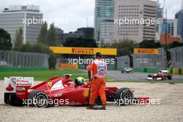 Felipe Massa (BRA), Scuderia Ferrari goes out the track on FP1 16.03.2012. Formula 1 World Championship, Rd 1, Australian Grand Prix, Melbourne, Australia, Friday