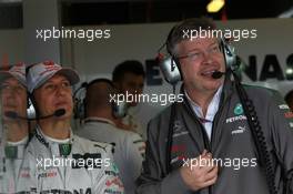 Michael Schumacher (GER), Mercedes AMG Petronas and Ross Brawn (GBR) Team Principal, Mercedes GP Petronas  16.03.2012. Formula 1 World Championship, Rd 1, Australian Grand Prix, Melbourne, Australia, Friday