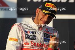 3rd place Lewis Hamilton (GBR), McLaren Mercedes  18.03.2012. Formula 1 World Championship, Rd 1, Australian Grand Prix, Melbourne, Australia, Sunday