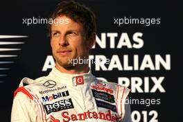 Jenson Button (GBR), McLaren Mercedes  18.03.2012. Formula 1 World Championship, Rd 1, Australian Grand Prix, Melbourne, Australia, Sunday