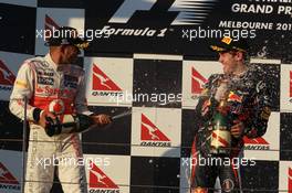 Lewis Hamilton (GBR), McLaren Mercedes and Sebastian Vettel (GER), Red Bull Racing  18.03.2012. Formula 1 World Championship, Rd 1, Australian Grand Prix, Melbourne, Australia, Sunday