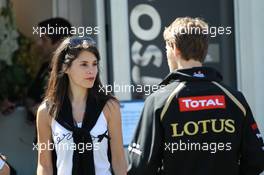Marion Jolles (FRA) girlfriend of Romain Grosjean (FRA), Lotus Renault F1 Team  17.03.2012. Formula 1 World Championship, Rd 1, Australian Grand Prix, Melbourne, Australia, Saturday
