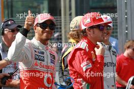 Lewis Hamilton (GBR), McLaren Mercedes and Fernando Alonso (ESP), Scuderia Ferrari  18.03.2012. Formula 1 World Championship, Rd 1, Australian Grand Prix, Melbourne, Australia, Sunday