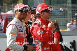 Lewis Hamilton (GBR), McLaren Mercedes and Fernando Alonso (ESP), Scuderia Ferrari  18.03.2012. Formula 1 World Championship, Rd 1, Australian Grand Prix, Melbourne, Australia, Sunday