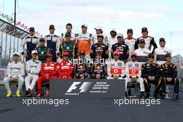 Drivers group picture 18.03.2012. Formula 1 World Championship, Rd 1, Australian Grand Prix, Melbourne, Australia, Sunday