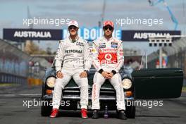 Michael Schumacher (GER), Mercedes GP and Jenson Button (GBR), McLaren Mercedes  18.03.2012. Formula 1 World Championship, Rd 1, Australian Grand Prix, Melbourne, Australia, Sunday