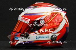 Kamui Kobayashi (JAP), Sauber F1 Team helmet  15.03.2012. Formula 1 World Championship, Rd 1, Australian Grand Prix, Melbourne, Australia, Thursday