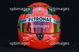 Michael Schumacher (GER), Mercedes AMG Petronas helmet  15.03.2012. Formula 1 World Championship, Rd 1, Australian Grand Prix, Melbourne, Australia, Thursday