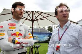 Mark Webber (AUS), Red Bull Racing and Christian Horner (GBR), Red Bull Racing, Sporting Director  15.03.2012. Formula 1 World Championship, Rd 1, Australian Grand Prix, Melbourne, Australia, Thursday