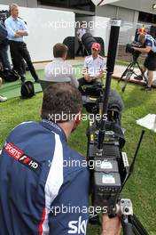 Jenson Button (GBR), McLaren Mercedes, Sky TV 15.03.2012. Formula 1 World Championship, Rd 1, Australian Grand Prix, Melbourne, Australia, Thursday
