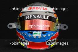 Pastor Maldonado (VEN), Williams F1 Team helmet  15.03.2012. Formula 1 World Championship, Rd 1, Australian Grand Prix, Melbourne, Australia, Thursday