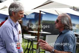 Damon Hill (GBR), SKY TV and Jacques Laffite (FRA), TFI TV 15.03.2012. Formula 1 World Championship, Rd 1, Australian Grand Prix, Melbourne, Australia, Thursday