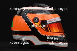 Nico Hulkenberg (GER), Sahara Force India Formula One Team helmet  15.03.2012. Formula 1 World Championship, Rd 1, Australian Grand Prix, Melbourne, Australia, Thursday