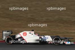 24.02.2012, Barcelona, Spain, Kamui Kobayashi (JAP), Sauber F1 Team   - Formula 1 Testing, day 4 - Formula 1 World Championship