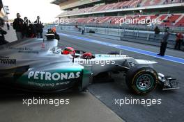 21.02.2012, Barcelona, Spain, Michael Schumacher (GER), Mercedes GP   - Formula 1 Testing, day 1 - Formula 1 World Championship