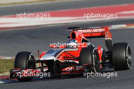 21.02.2012, Barcelona, Spain, Charles Pic (FRA), Marussia F1 Team - Formula 1 Testing, day 1 - Formula 1 World Championship