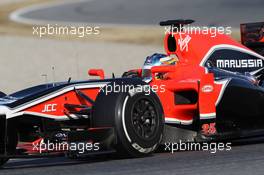 21.02.2012, Barcelona, Spain, Charles Pic (FRA), Marussia F1 Team - Formula 1 Testing, day 1 - Formula 1 World Championship