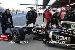 21.02.2012, Barcelona, Spain, Romain Grosjean (FRA), Lotus F1 Team   - Formula 1 Testing, day 1 - Formula 1 World Championship