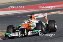 21.02.2012, Barcelona, Spain, Nico Hulkenberg (GER), Sahara Force India Formula One Team - Formula 1 Testing, day 1 - Formula 1 World Championship