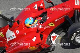 21.02.2012, Barcelona, Spain, Fernando Alonso (ESP), Scuderia Ferrari - Formula 1 Testing, day 1 - Formula 1 World Championship