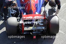 21.02.2012 Barcelona, Spain, Toro Rosso rear wing - Formula 1 Testing, day 1 - Formula 1 World Championship