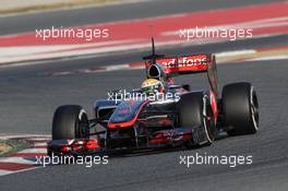 21.02.2012, Barcelona, Spain, Lewis Hamilton (GBR), McLaren Mercedes - Formula 1 Testing, day 1 - Formula 1 World Championship