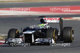 21.02.2012, Barcelona, Spain, Bruno Senna (BRA), Williams F1 Team - Formula 1 Testing, day 1 - Formula 1 World Championship