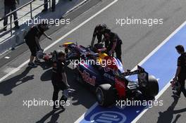 21.02.2012, Barcelona, Spain, Sebastian Vettel (GER), Red Bull Racing - Formula 1 Testing, day 1 - Formula 1 World Championship