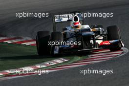 22.02.2012, Barcelona, Spain, Sergio Perez (MEX), Sauber F1 Team   - Formula 1 Testing, day 2 - Formula 1 World Championship