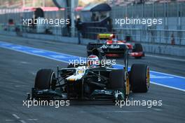 22.02.2012, Barcelona, Spain, Vitaly Petrov (RUS), Caterham F1 Team - Formula 1 Testing, day 2 - Formula 1 World Championship