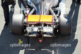 22.02.2012, Barcelona, Spain,  Lewis Hamilton (GBR), McLaren Mercedes rear wing and suspension - Formula 1 Testing, day 2 - Formula 1 World Championship