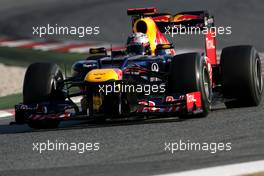 22.02.2012, Barcelona, Spain, Sebastian Vettel (GER), Red Bull Racing   - Formula 1 Testing, day 2 - Formula 1 World Championship