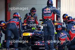 22.02.2012, Barcelona, Spain, Sebastian Vettel (GER), Red Bull Racing   - Formula 1 Testing, day 2 - Formula 1 World Championship