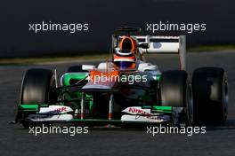 22.02.2012, Barcelona, Spain, Nico Hulkenberg (GER), Sahara Force India Formula One Team   - Formula 1 Testing, day 2 - Formula 1 World Championship