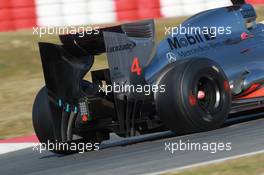 02.04.2012, Barcelona, Spain, Lewis Hamilton (GBR), McLaren Mercedes rear wing - Formula 1 Testing, day 2 - Formula 1 World Championship