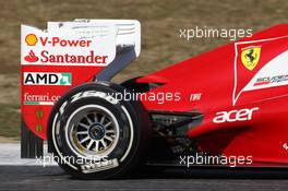 02.04.2012, Barcelona, Spain, Ferrari  rear wing - Formula 1 Testing, day 2 - Formula 1 World Championship